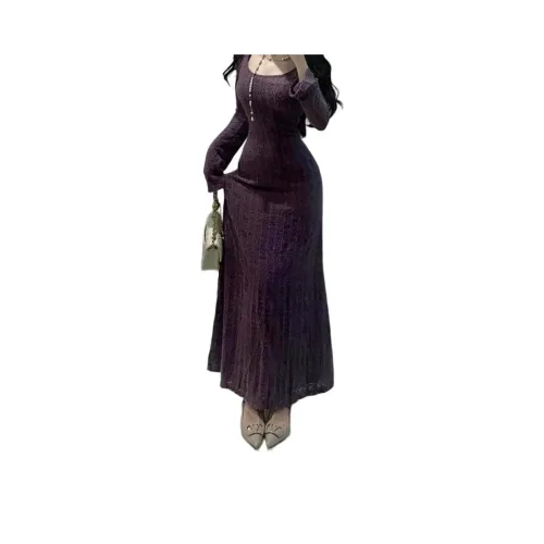 GIUHF Длинное платье с длинными рукавами женское