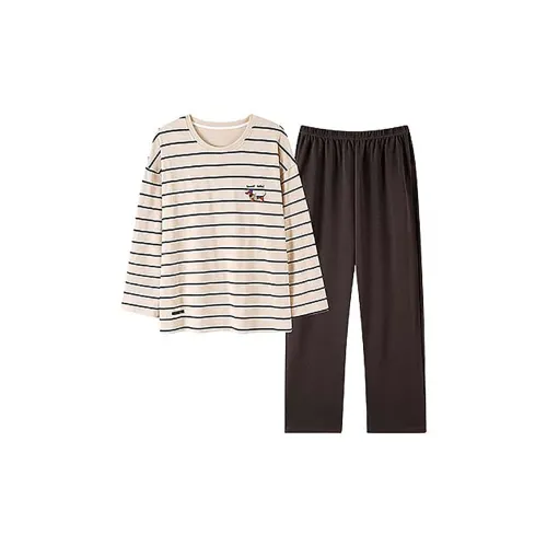 TLXT Rice Полосы [Не требуется подкладка] Женские Пижамные комплекты