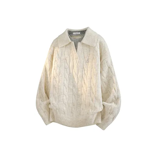 Être Par Lee Отложной воротник Свитер Унисекс