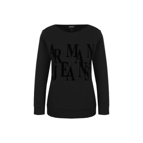 ARMANI JEANS Черные Женские Свитшоты