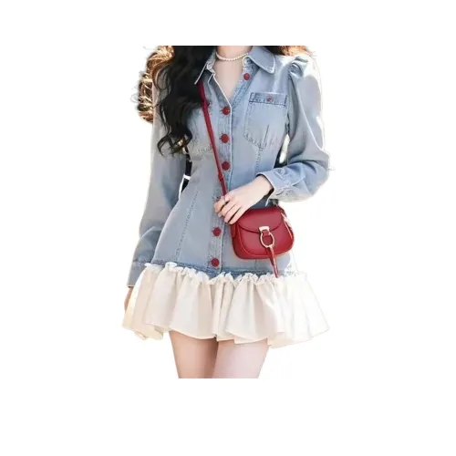 GIUHF Длинное платье с длинными рукавами женское