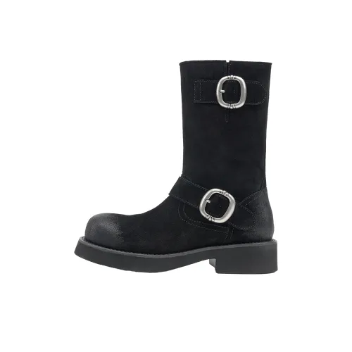 SHOESZOOO Винтаж Ботинки Колено Высокие сапоги 4,5 см Женские