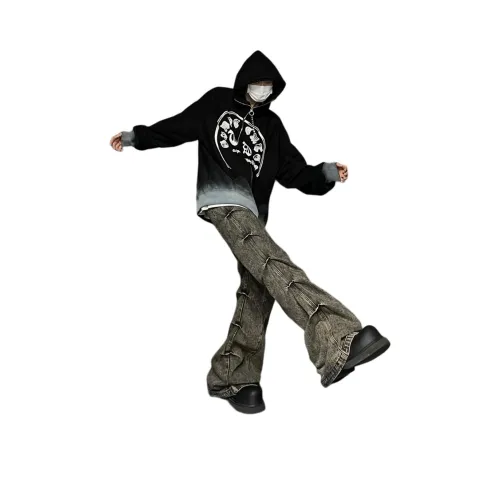 SOUL WORKER Черный Серый Цвет Унисекс Джинсы