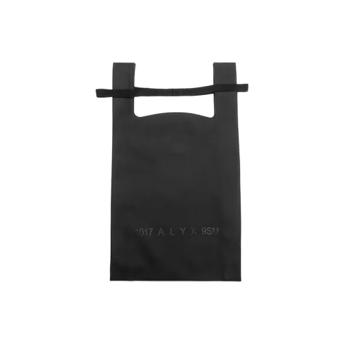 1017 ALYX 9SM Совместная брендированная полиуретановая сумка для покупок стандартная унисекс черная