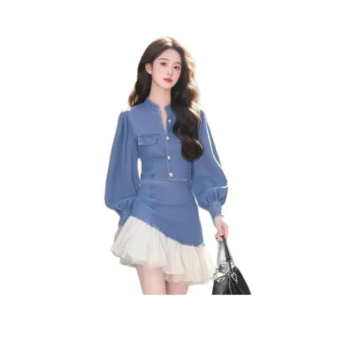 GIUHF Длинное платье с длинными рукавами женское