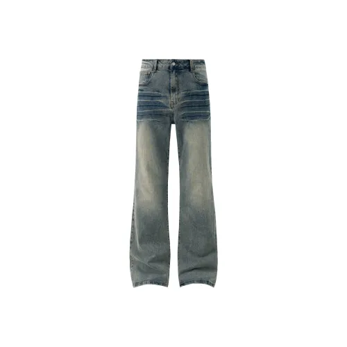 PILOTDRAGON Джинсы Унисекс Винтаж Синий