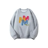 Светло-серый - Круглый вырез (с флисовой подкладкой) - Картины в масле M