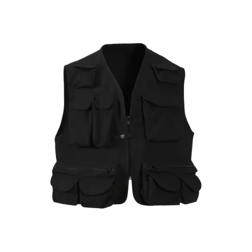 VIA VITSOE Выстиранный Черный Унисекс Жилеты