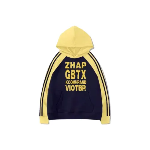 ZVJH Желтый и Темно-Синий Женские Свитшоты