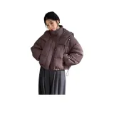 Хаки хлопковый пуховик