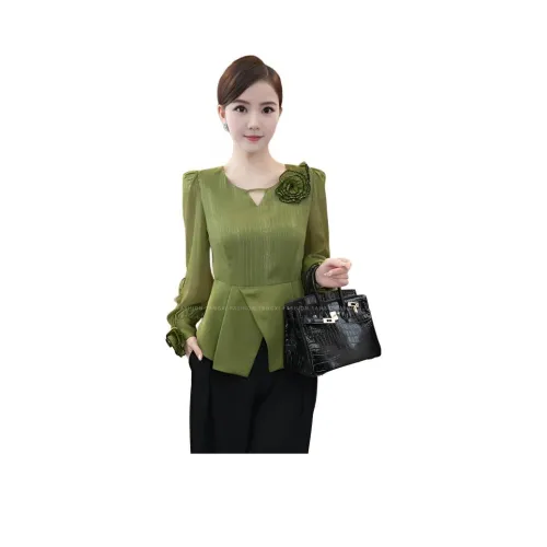 Tang Xi Зеленые Женские Рубашки