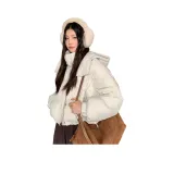 Белая хлопковый пуховик