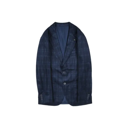 Raidy Boer Синий Клетка Мужской Деловой Костюм