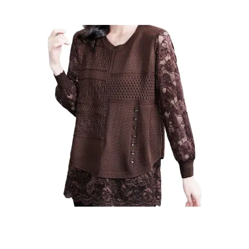 GIUHF Темный кофейный женский трикотаж