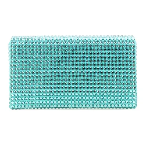 AMINA MUADDI Rhinestone Clutch Women's Sky Blue