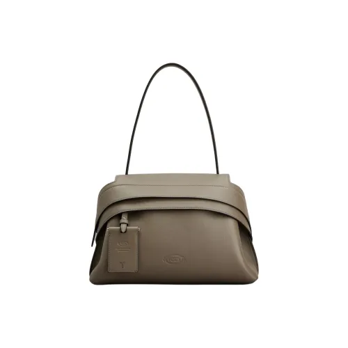 TOD'S Телячья кожа Сумка Маленькая Женская Серого цвета