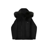 Черный хлопковый пуховик