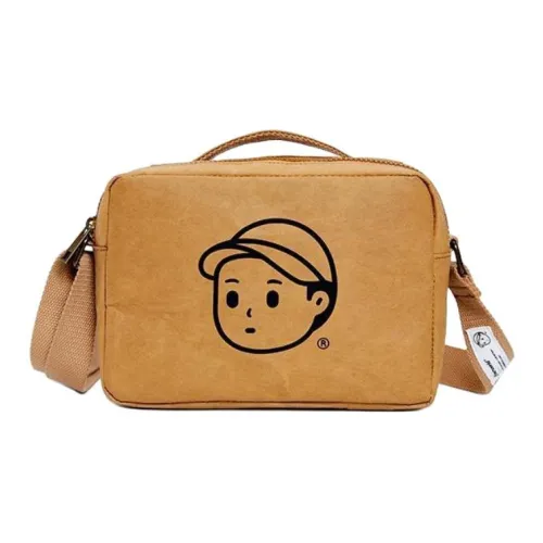 Finerworld Wet PROOF Буйвол Кожа Бумага с Холстом Курьерская Сумка Ручная Сумка Сумка через плечо Унисекс Желтая