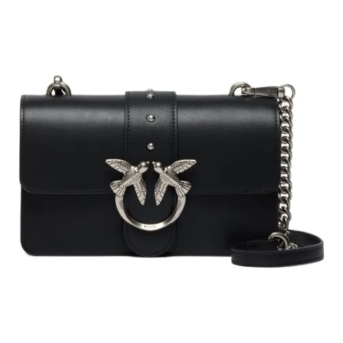 PINKO Love Bag Сумка из коровьей кожи на плечо Маленькая Женская Черная