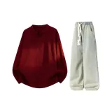 Бургундский + Грязно-желтый