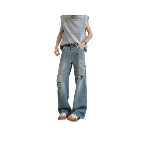 HIPHOPPUNKS Синий Мужской Джинсы