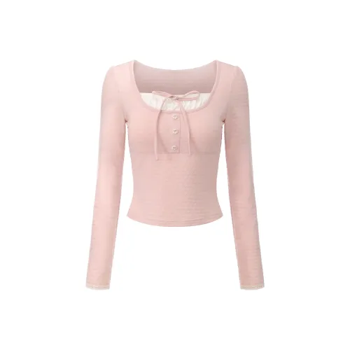 CHIWAWAMEME Розовый Женский Трикотаж