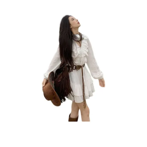 LAKESI Длинное платье с длинными рукавами женское