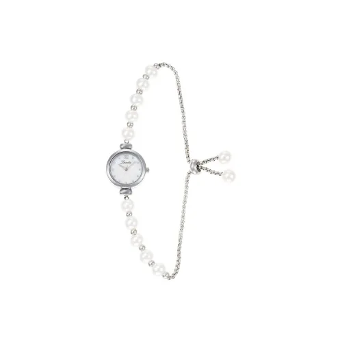 LANDU Кварцевый механизм Часы Женские Белый циферблат