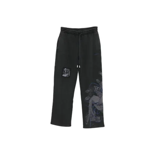 Off Белый Черный Мужские Повседневные Штаны