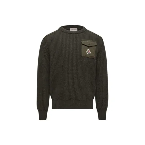 Moncler Темный хаки Школьные свитера
