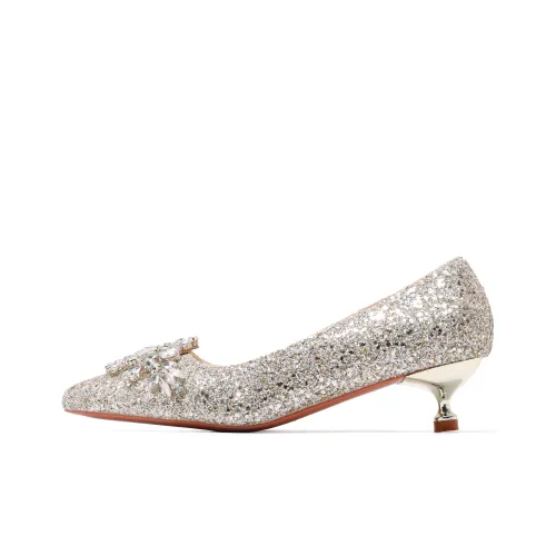 Be Good Узкий каблук Высокие каблуки Женские Шампанское