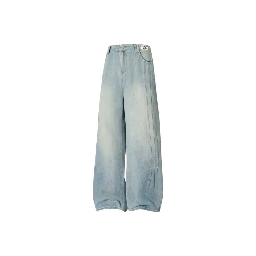 RTVH Светло-синие унисекс джинсы