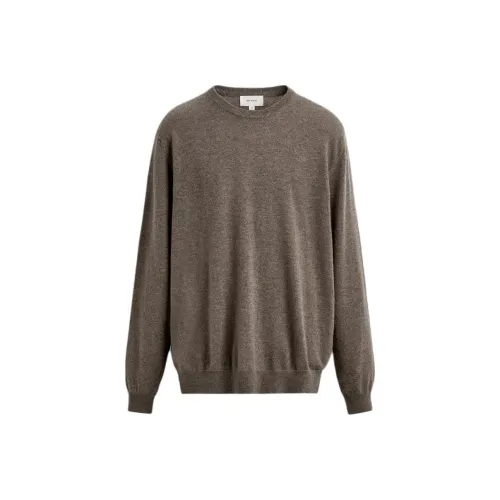 ZARA Песочный Зебровый принт Мужской Кашемировые свитеры