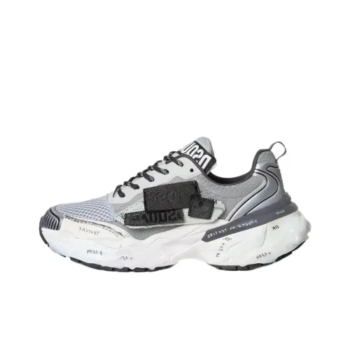 DSQUARED 2 Faster Low Топ Толстоподошвенные кроссовки Мужской Серебряный