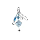 Подвеска "Четырехлистный клевер" (синяя)