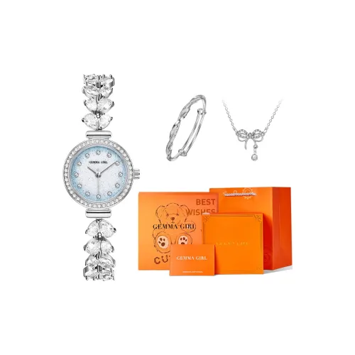 GEMMA GIRL Ocean Series Кварцевый механизм ремешок из нержавеющей стали женские часы синий циферблат