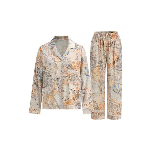 MY BODY Европейский Travel Синий Женские Пижамные Комплекты