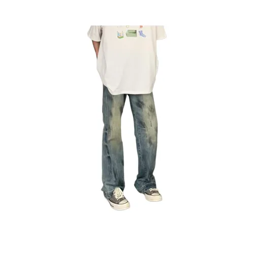 SOUL WORKER Синий Унисекс Джинсы