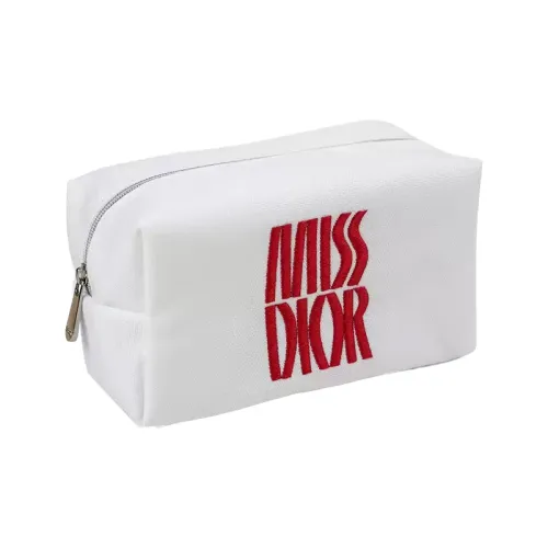 DIOR Красная вышивка белый косметички портативное хранение