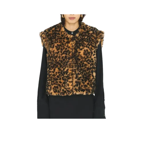 ANTIK BATIK Леопардовый принт Женские жилеты