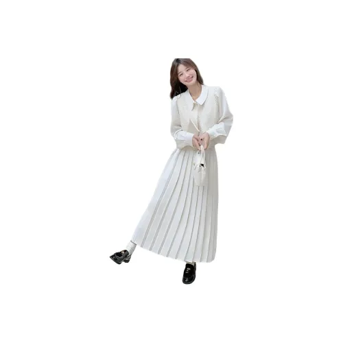 GIUHF Длинное платье с длинными рукавами женское