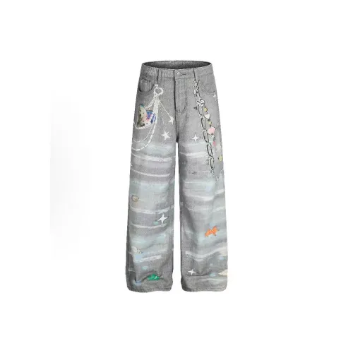 THE AIER Синий Унисекс Джинсы