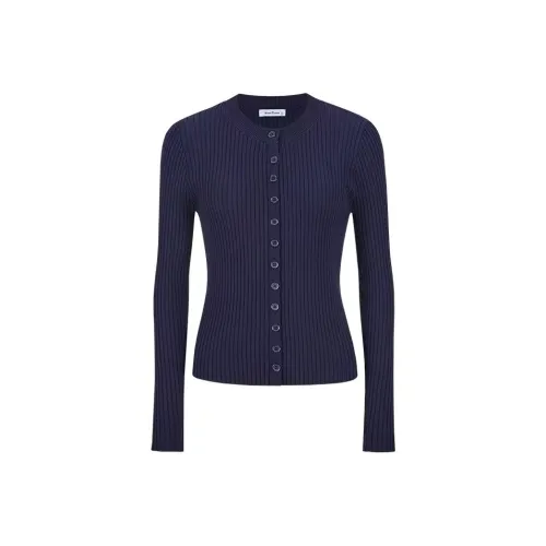 ZVJH Темно-синий пальто + белый внутренний слой женский трикотаж