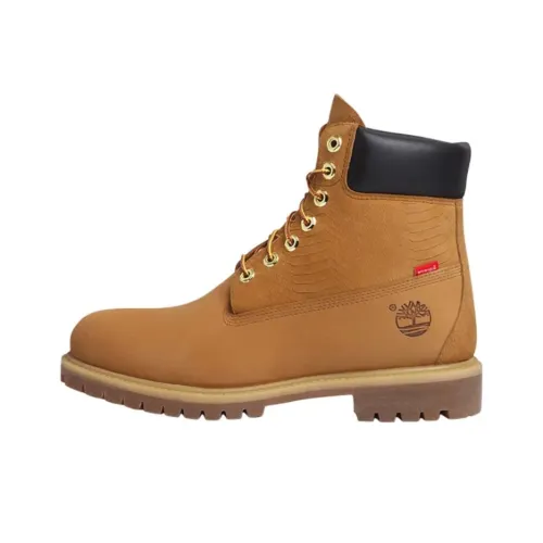 Supreme x Timberland 6 Inch Водонепроницаемый Короткий Аутдор Мужской Коричневый
