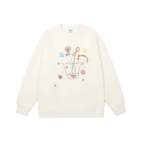 Guuka Cream White Unisex Свитшоты