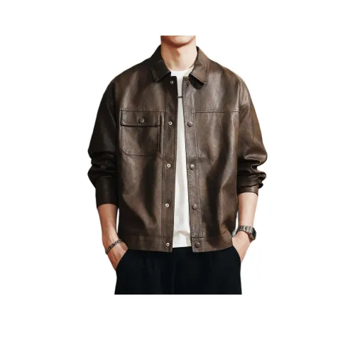 GELANLU Унисекс Кожаные куртки