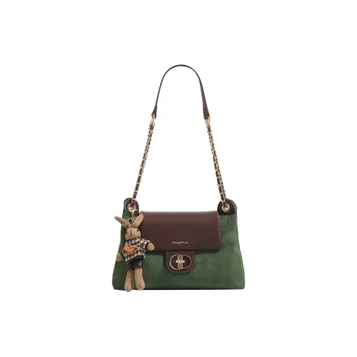 SMILE FOCUS Микрофибра Синтетическая Кожа Сумка через плечо Сумка на плечо Стандартная Женская Зеленая