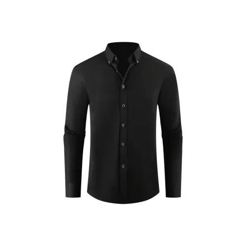 Fan Somi Длинный рукав с застежкой и стразами мужская рубашка