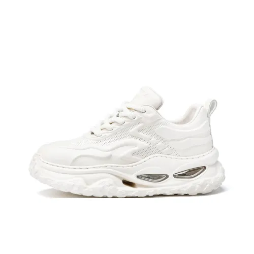 U7 Корейский стиль Модный Толстая подошва MID Топ Повседневные Спортивные кроссовки Мужские Белые