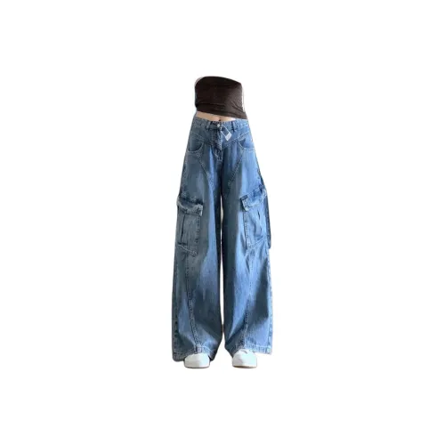 Мед Винтажный синий Женские Джинсы